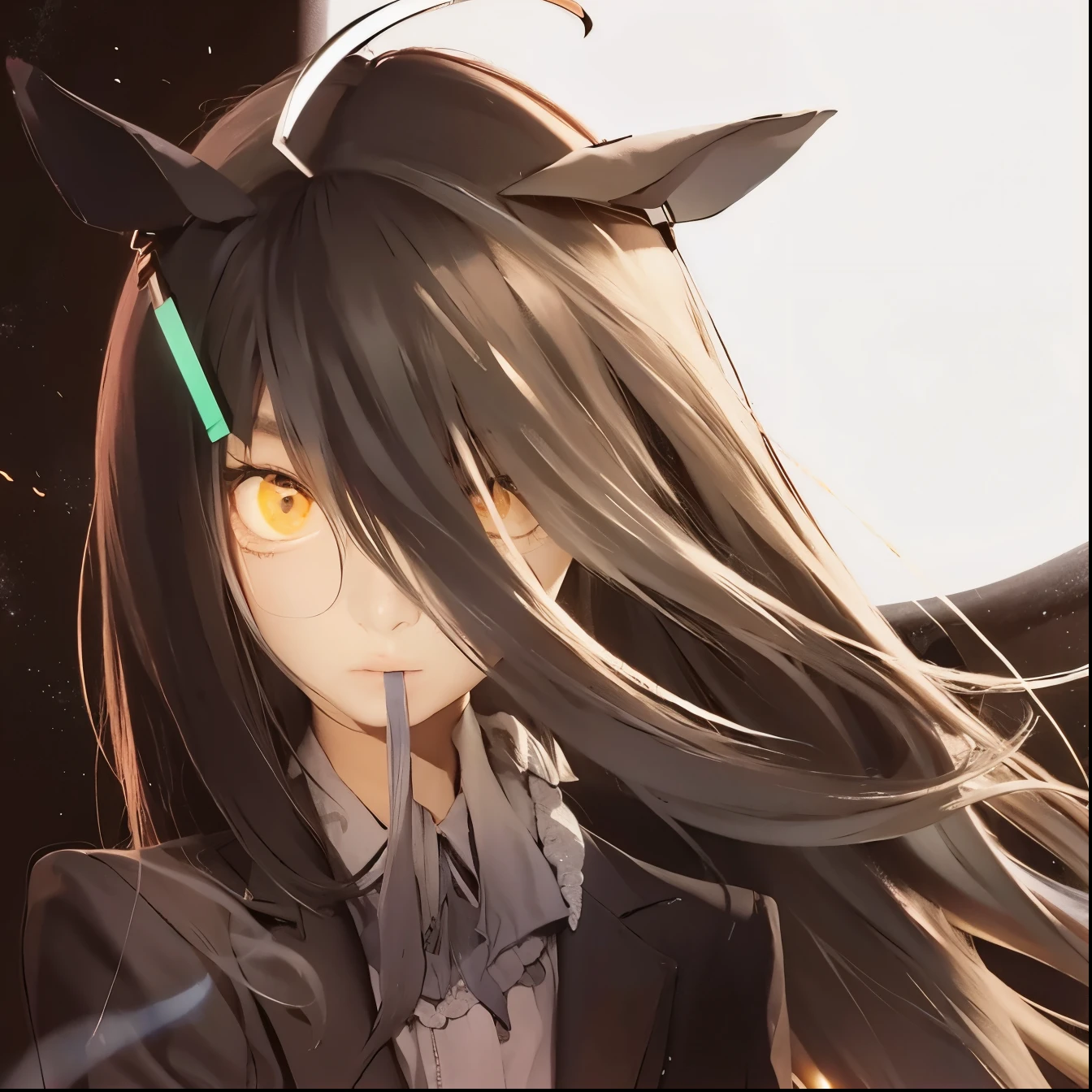 White hair