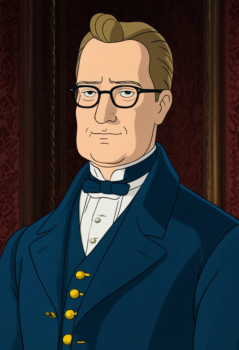 Hank Hill as a german aristocrat from the 1800s, 19th century, King of the Hill animation style
