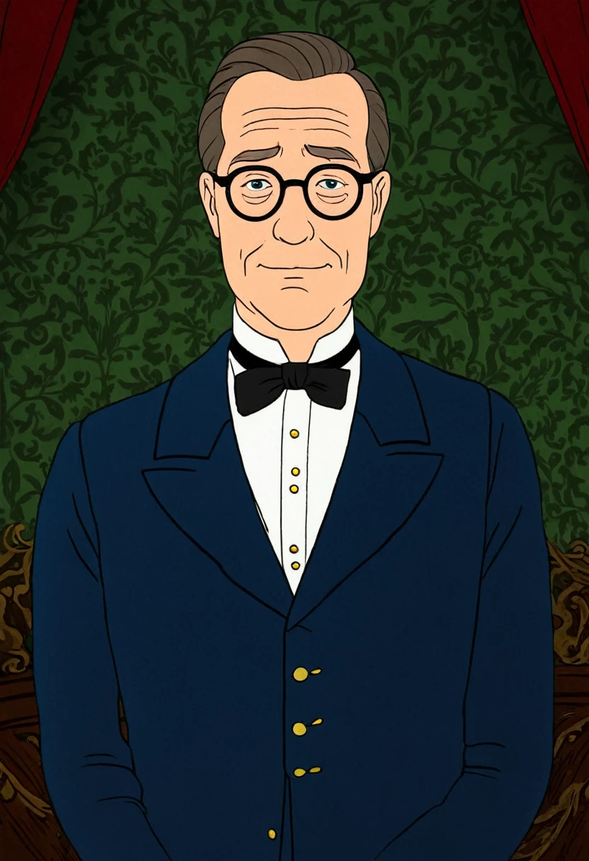 Hank Hill as a german aristocrat from the 1800s, 19th century, King of the Hill animation style