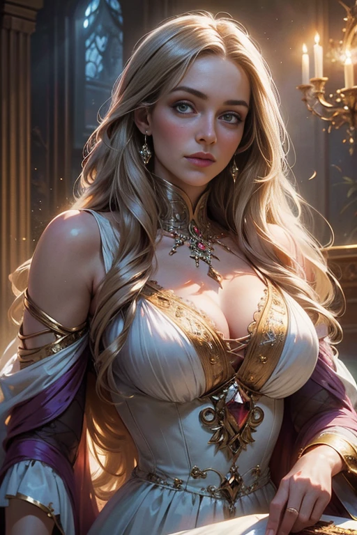 (masterpiece, ultra quality, a high resolution, 8K, difficult: 1.2) Photorealistic cover of the book "Epic Romantic Fantasy", in the center HALF PAIR. spring romantic fantasy in the center of a handsome long half-body man LONG WHITE haired man, Ultra-detailed beautiful faces, and a beautiful lady in a bright French dress, proportional, gentle, Shimmering, Ultra-detailed beautiful faces, day bokeh, fairytale magic, Mysterious, light spring color scheme, (Best quality,8K,A a high resolution,masterpiece:1.2),ultra detailed, (realistic,Photorealistic,Photorealistic:1.37),portrait,Working in a creative style,Historic,classical,difficult,Lots of colors,very detailed,soft lighting,luxurious furnishings,detailed dress,bright flowers,detailed decorations,unearthly atmosphere,elegant pose,Graceful curves,Golden proportions of the body,loose hair,Fascinating textile patterns,Harsh purple eyes,Delicate floral decoration,A magnificent array of crystal accessories,Mysterious and dreamy atmosphere,Impeccable attention to detail.