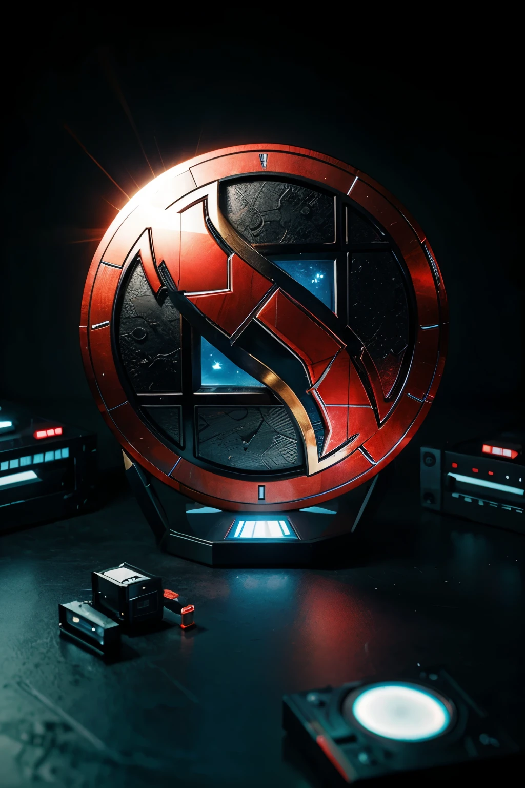 Marvel logo in electronics components
