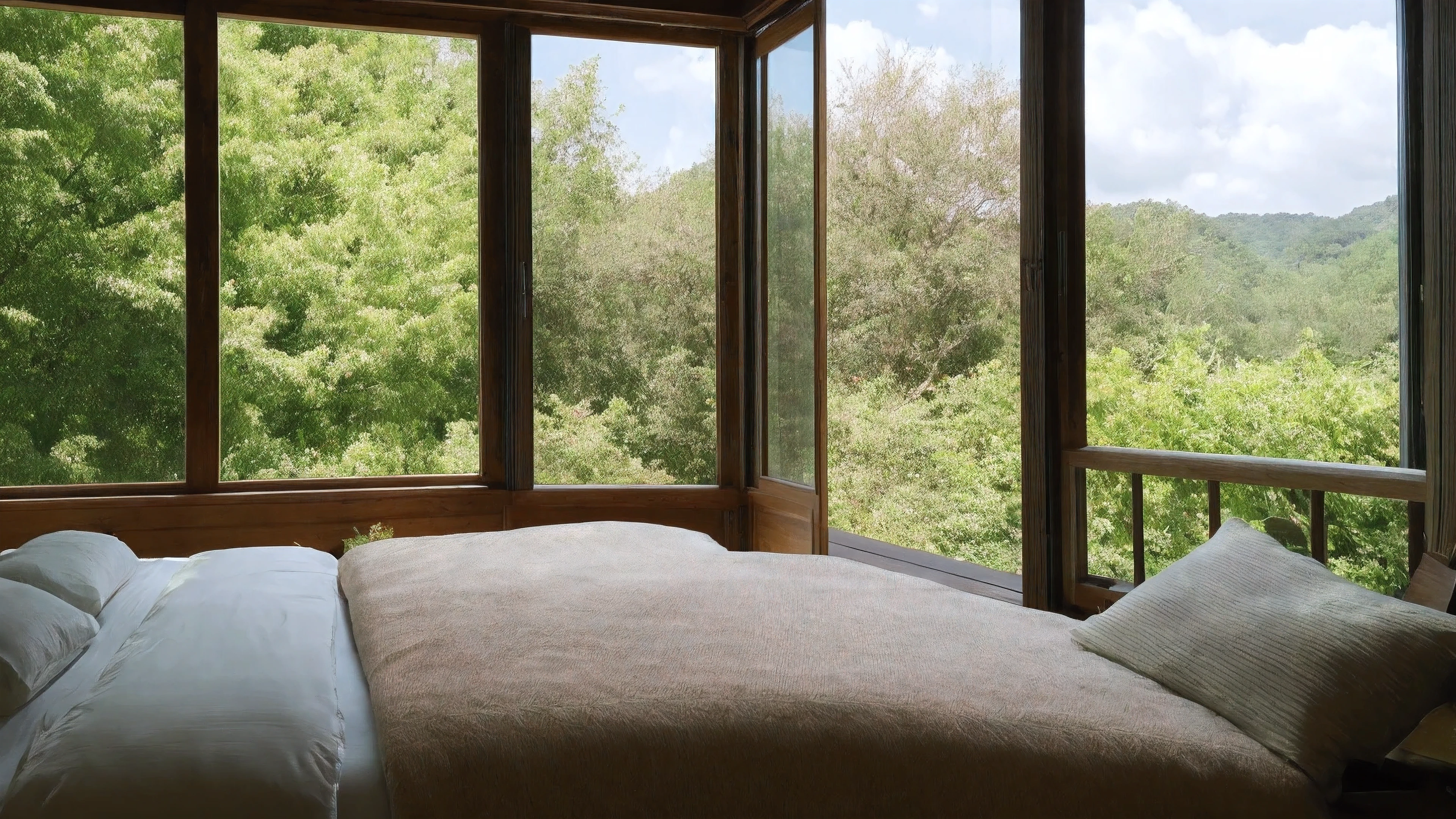 (highest quality,4K,8k,High resolution,masterpiece:1.2),Super detailed,(Realistic,photoRealistic,photo-Realistic:1.37),Portraiture,Korean Beauty,Fantasy,woman,Window seat,Sleep,Open wooden window,Neat window frames,Cloudy,Soft sunlight,Cozy atmosphere,Comfortable bed,relax,peaceful,Calm,quiet,Gentle Breeze,Light Curtains,silhouette,Calm,appease,Delicate colors,Tranquility,Lush greenery,plants and flowers,fresh air,dream-like,Elegant,Beautifully made bed,Cleanliness,elegant,Contemporary interior design,Calm ambiance,quiet moment,A fleeting thought,Heavenly Beauty.
