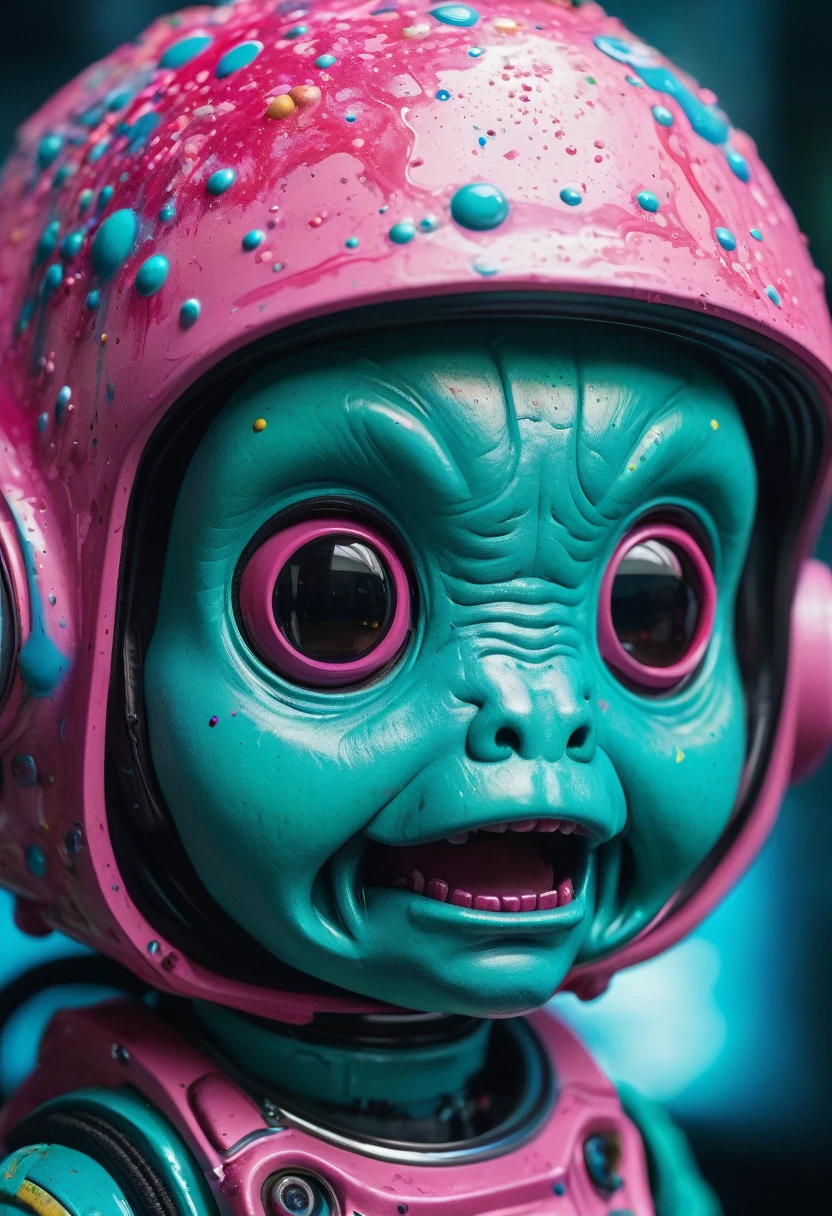 8K, ARTISTIC photogrAphy, best quAlity, mAsterpiece: 1.2), A (potrAit:1.2) Don Bluth Style  ASTRONAUT Cthulhu pink Toon Doll, full body RAW candid cinema, cyan hair, 16mm, color graded portra 400 film, remarkable color, ultra realistic, sad admosphere, dark lighting, oppressive atmosphere, depressive colors, kodak portra 400, photograph,r, Natural Light,  Pinhead lighgts, blur reflection, Brush Strokes, Smooth, abstract, Splatter, Oil On Canvas, rainbow colors, fractal isometrics details bioluminescens : a stunning realistic photograph of wet bone structure, 3d render, octane render, intricately detailed, titanium decorative headdress, cinematic, trending on artstation | Isometric | Centered