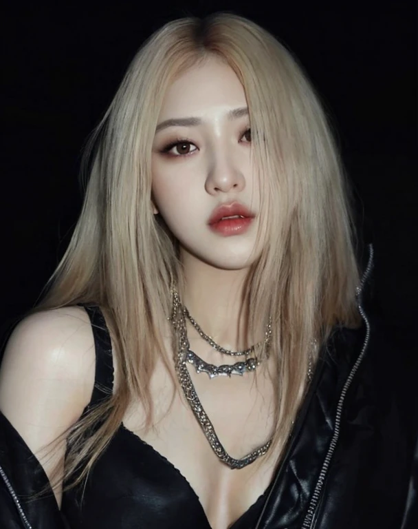 Roseanne Park, cabello rubio, lacio, labios carnosos, Doll lips, ojos grandes.