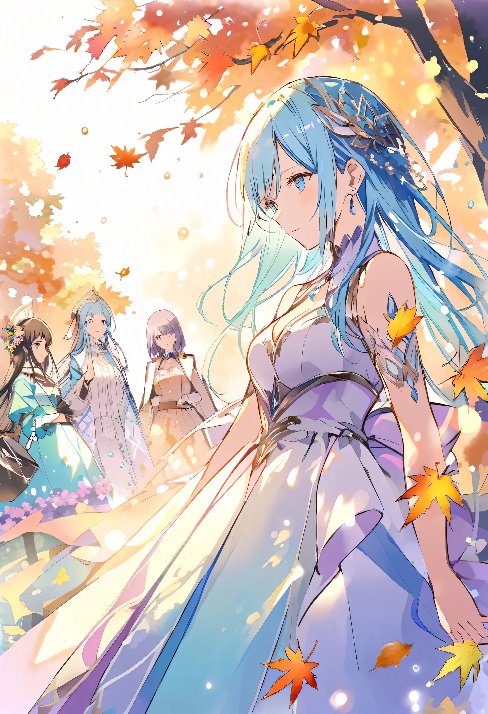 ((masutepiece)), ((Best Quality)), Best Illumination, Best Shadow, extremely delicate and beautiful, Dynamic Angle, finely detail, depth of fields, bloom, shine, sparkling stars, Classic, hight resolution, Original, Perfect Lighting, Colorful, NSFW, 1girl in, ((Detailed light blue and white full hanfu)), (Seductive), (shoulder off), [Blue|Silver]hair, (multicolored hair:1.25), (Long hair:1.2), (Red Eyes:1.3), (medium breasts), Full body, [Thigh gap], Open mouth , Hair Accessories, Hair Ribbon, earrings, Hair Ornament, Full of sakura, ((Temple of Japan in the background)), River, Night, Beautiful sky, Detailed sky,lanthanum,Lighting Ball,
Chibi,