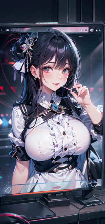 (8K, RAW photos, realistically:1.25) ,( Lip gloss, eyelash, Glossy surface, Smooth and radiant skin, Best quality, Ultra-high sharpness, Depth of Field, Chromatic Aberration, Caustic lines, Large-area lighting, Natural shades, K-pop idol) Look calmly at the audience,Goddess-like happiness, Full Body Love,