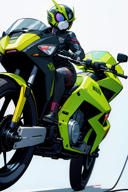 Photorealistic、Chibi kamen rider Girl Doll(A presentation on the appeal of electric-assisted bicycles)