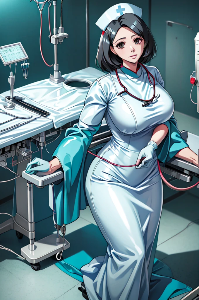 nurse uniform,hospital, latex nurse suit,nurses,busty,elbow gloves,labcoat,black hair woman,red eyes , gigantic ,medical instruments,asian nurse,two nurses,speculum,examination room,oversize ,big ass ,strap on, lay on table ,legs spreaded,giving birth,gyno chair , dentist,Milf,latex,grey uniform,oversize breasts
