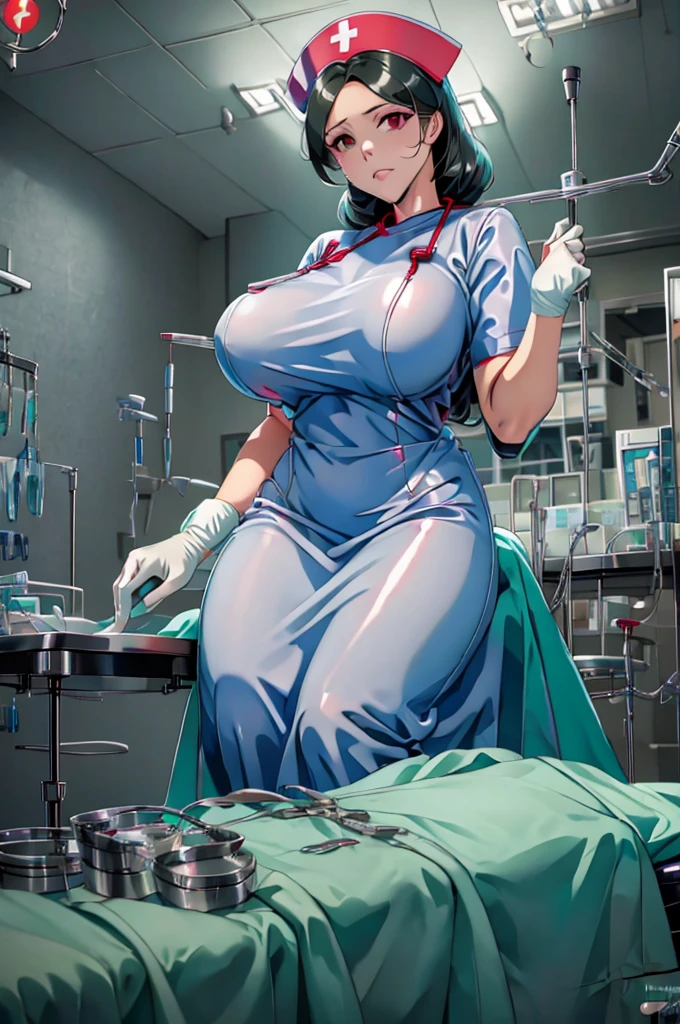 nurse uniform,hospital, latex nurse suit,nurses,,elbow gloves,labcoat,black hair woman,red eyes , gigantic ,medical instruments,asian nurse,two nurses,speculum,examination room,oversize ,big ass ,ap on table ,legs spreaded,giving birth,gyno chair , dentist,Milf,latex,grey orm,oversize breasts