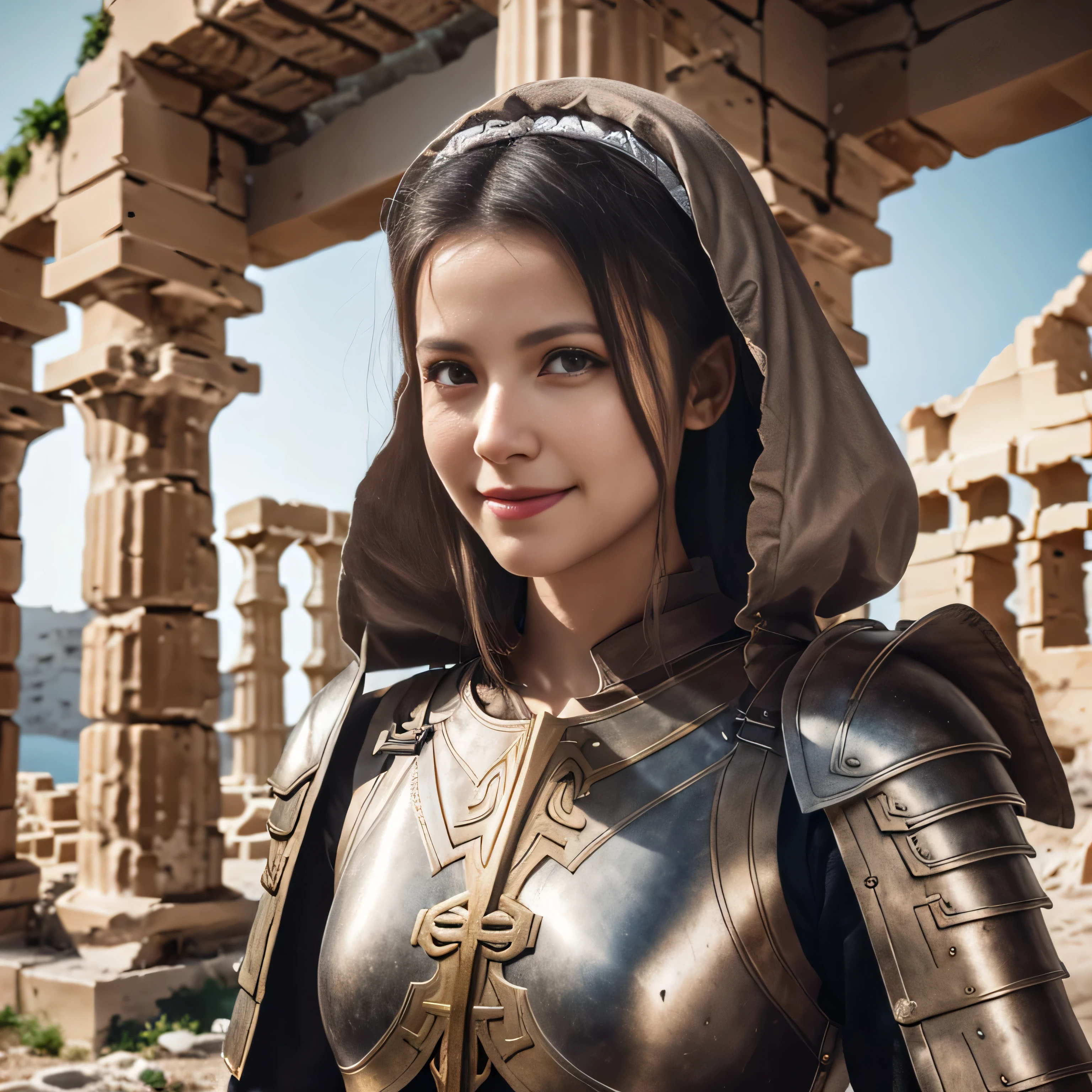 design, interrior, interriordesign saint_cloth, divine_armor
Masterpiece, best quality, (highly detailed raw photo:1.2), 8k render in octane, volumetric lighting, volumetric shadows a portrait of a woman, (armor reflexions:1.2), smiling, cloak
((realistic highly detailed greece ruins background))