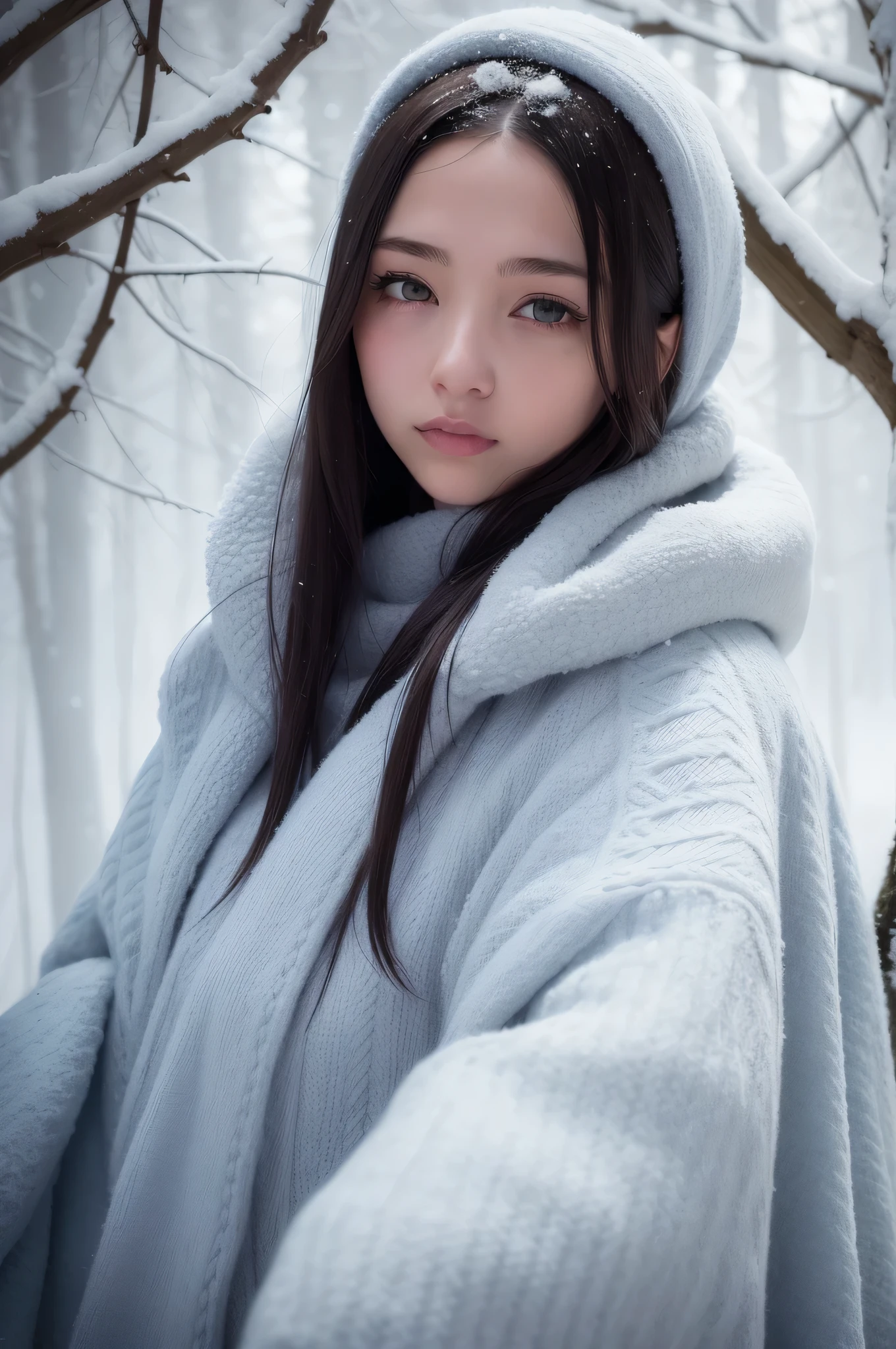 a girl in the snow,winter landscape,cold clothes,snow-covered scenery,sunlight on face,photography,artwork,4k,realistic,highly detailed,beautiful detailed eyes,beautiful detailed lips,extremely detailed eyes and face,long eyelashes,beautiful detailed skin,natural lighting,photorealistic,vibrant colors,cinematic composition,dramatic lighting,magical winter wonderland