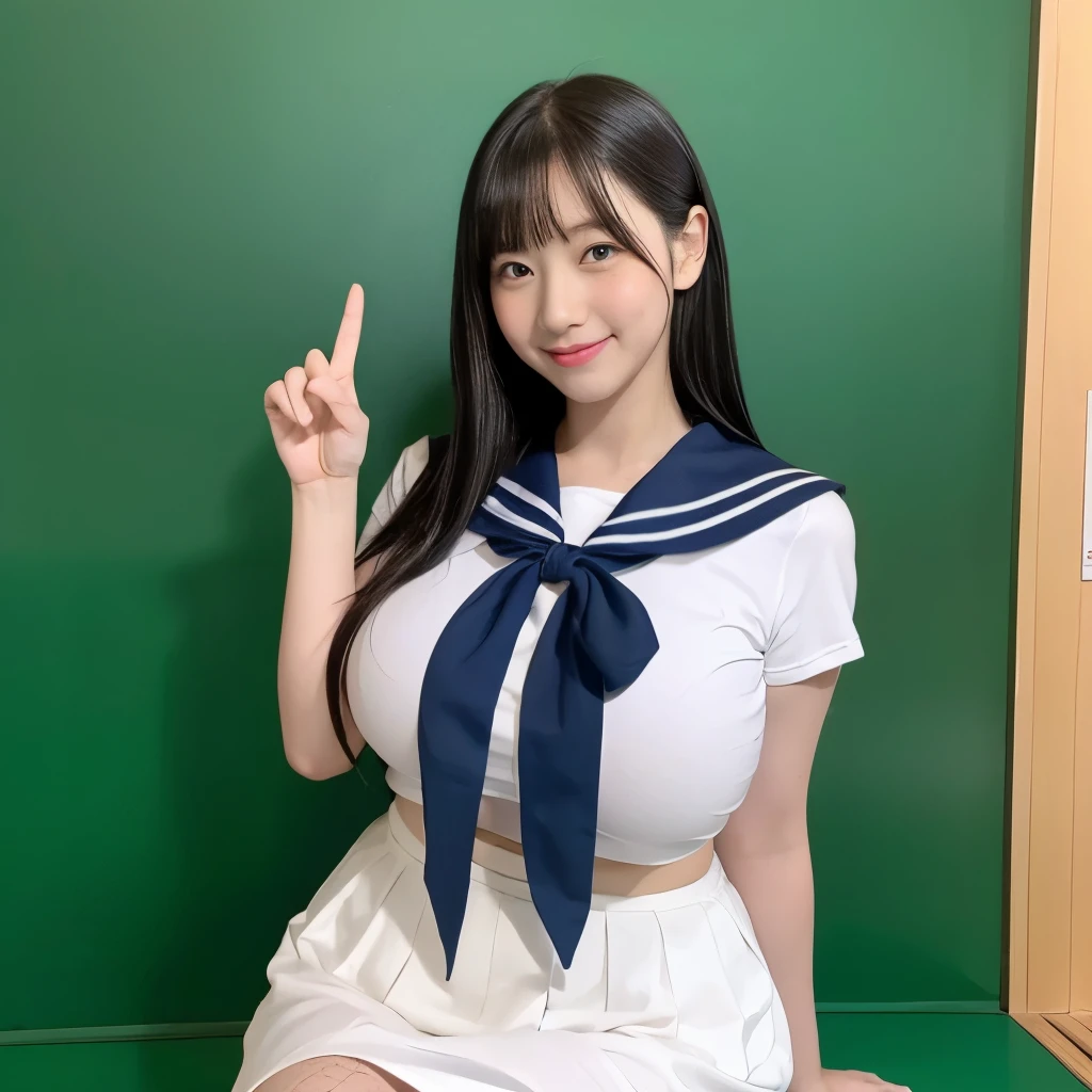 1 person, alone, highest quality, 8k, Japanese women photos, 17 indergarten teacher, 長くてストレートなBlack Hair,, ((plump)), ((Big Breasts)),SSailor suit,, The best smile,Grow eyes, Shining happiness, Caring personality, Sweet feminine aura, Calm but firm attitude, I have a few freckles on my cheeks, A spirit of warmth and joy, Discreet and perfect for class,Eyes shining with devotion, a humble and dedicated kinden teacher, 1 person,超Big Breasts,Big Breasts,Sailor suit,irt,BlacトLong Hair,Long Hair,Black Hair,17 years old,valley,It's heartbreaking.,Cute pose,rikura,Purikura,ダブルpiece,The whole body was photographed,The whole body was reflected,Leather shoes,Green background,Green background,Green background,超Big Breasts,Big Breasts,Big Breasts,大きなvalley,valley,valley,胸のvall heartbran see your tuated breasts,Big Breasts,Big Breasts,piece,指がpiece,pieceサイン