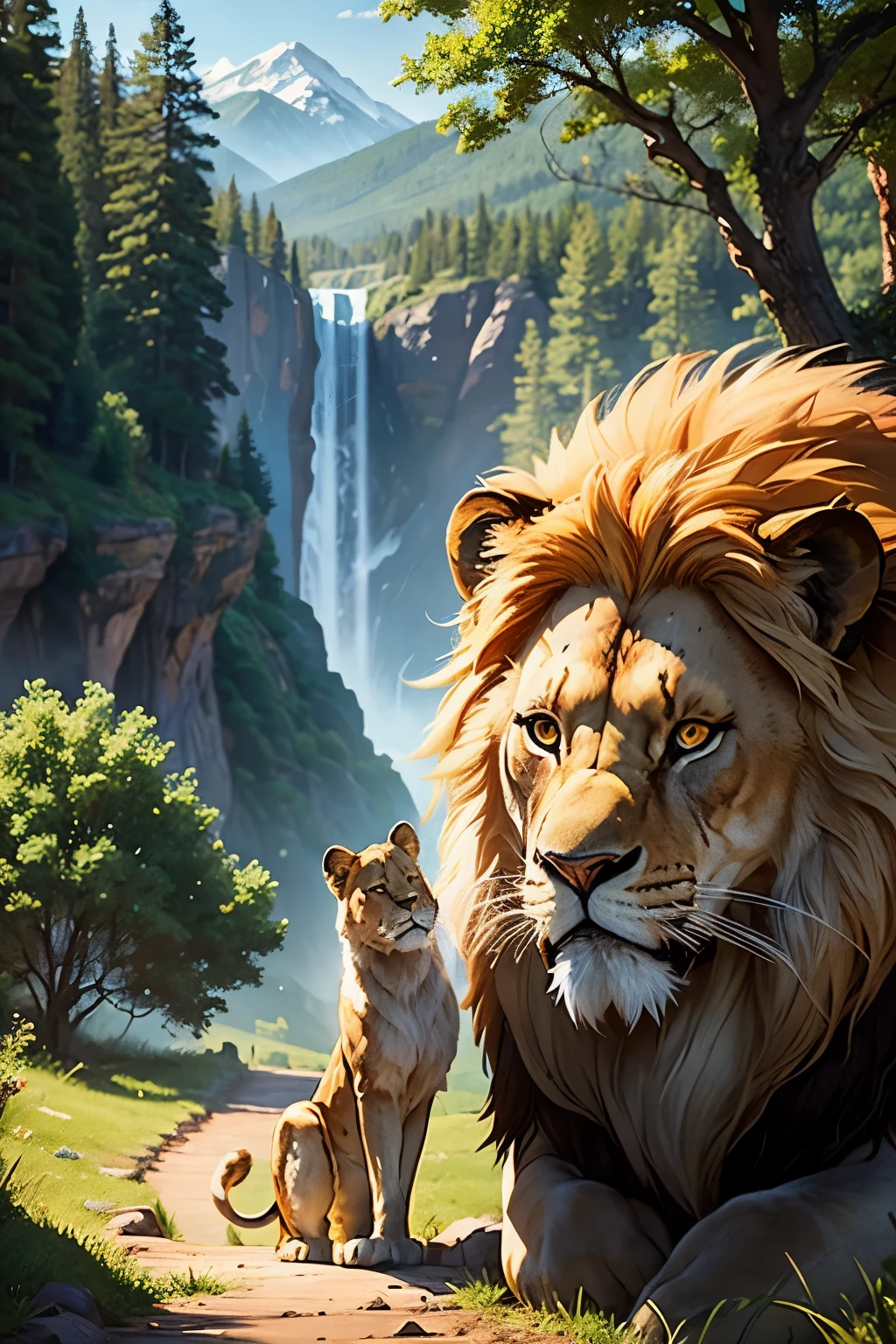 In the picturesque town of Evergreen Valley, nestled between rolling hills and lush forests, two adventurous souls, Lucas and Emily, dreamt of discovering the secrets of their mystical homeland.
The lion King was attack on him