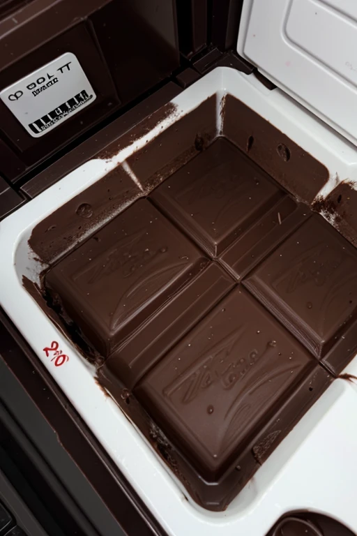 Yummy dark chocolate in the freezer