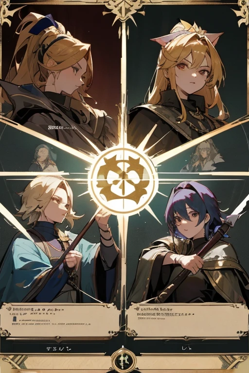 There are a bunch of screenshots of the characters,Characters side by side,Character Portraits,Baroque,Character selection screen,8k character details,In-game graphics,full character,Gothic antique theme,Highly detailed characters,ability image,entire character!Characters side by side, Computer games with user interface,Game character head design adjustment ID card selection game professional warrior mage priest archer ranger knight shield warrior hunter summoner beast trainer priest nurse dancer herbalist shaman druid chef ninja