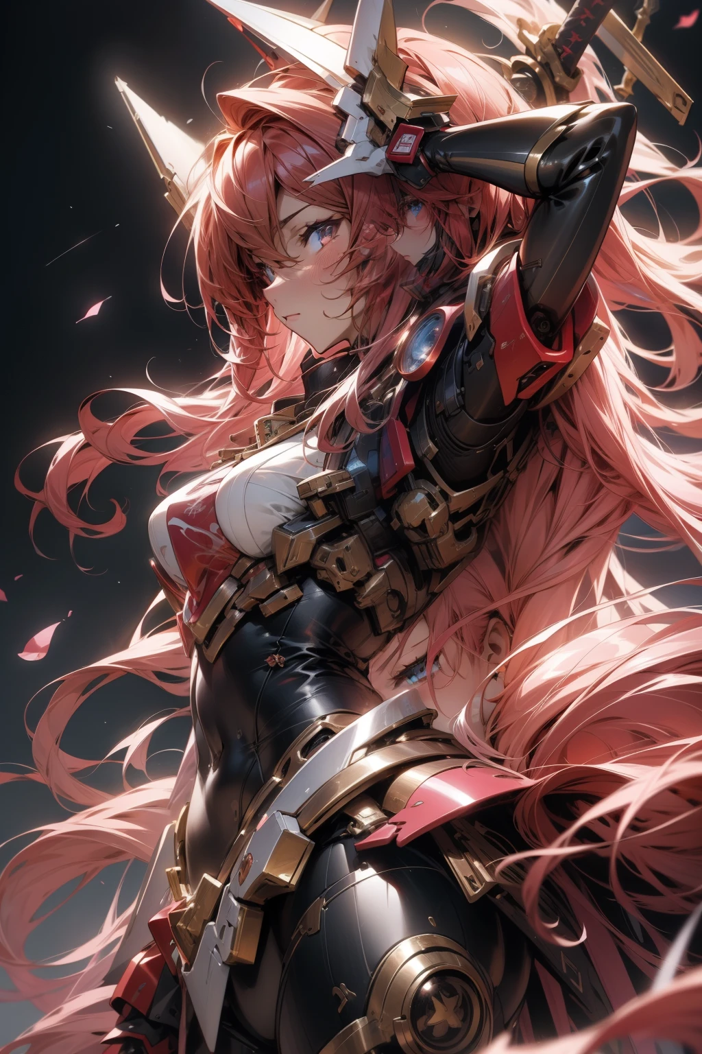 high quality、high resolution、beautiful、Crimson Red Long Hair、Anime girl with a sword, Best Anime 4K Konachan Wallpaper, Detailed digital anime art, Detailed anime artワーク, anime art wallpaper 4k, anime art wallpaper 4k, Detailed anime art, anime wallpaper 4k, anime wallpaper 4k, Anime Art Wallpapers 8K, 4k anime wallpaper, 8k high quality詳細アート