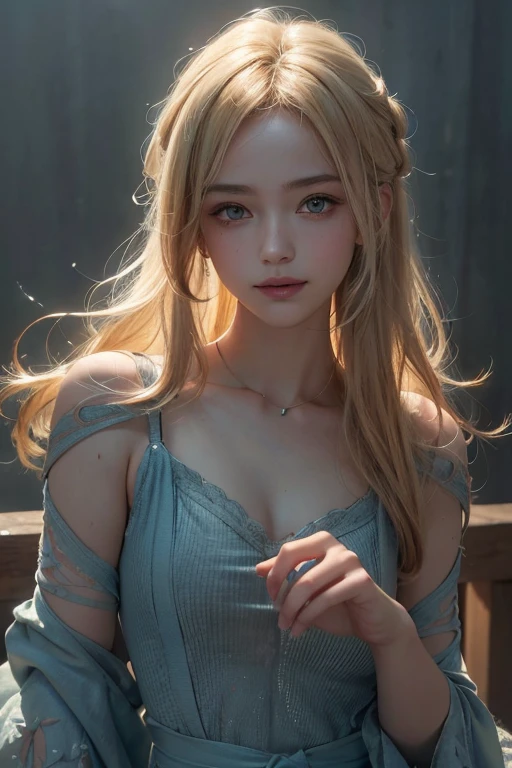 (ultra realisic), (Resolution Enhancement), (8K), (Extremely detailed), (beautiful-detailed eyes), (Best Quality), (The ultra-detailliert), (Masterpiece ), ( wall paper), (Detailed face),a blond, Wavy hair,(hi-top fade:1.3), (Smiling broadly, bright look), dark theme, soothing tones, muted colors, High contrast, (Natural skin texture, hyperrealism, Soft light, edgy),exposure blend, medium shot, Bokeh, (HDR:1.4), High contrast, (films, teal and orange:0.85), (muted colors, faded colors, soothing tones:1.3), Low saturation, (hyperdetailed:1.2), (black:0.4)