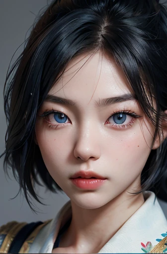 Super High Resolution, Masterpiece: 1.4, (8K, Real, Raw Photo, Best Quality: 1.4), Sexy Japan Beauty, (1 Girl), Bold and Defined Features, (Real Face: 1.4), Short Electric Blue Hair, (Realistic Hair: 1.3), Edgy Hairstyle, Realistic Blue Eyes, Striking Detailed Eyes, (Real Skin: 1.3), Glowing Skin, Attractive, Ultra Realistic, High Definition, Golden Ratio, (Detailed Face: 1.4), (Japanese Actress: Rina Takeda), Colorless and Transparent