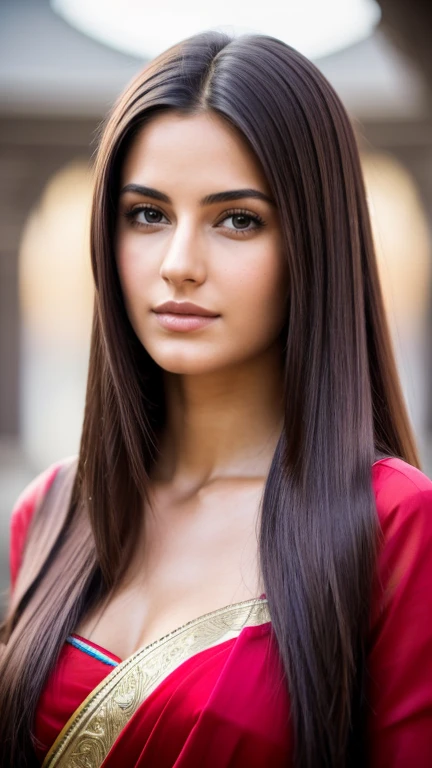 RAW portrait photo of 1 brunette woman with long hair, in front of a hindu temple, wearing a beautiful saree, imagem de perfil, european supermodel , seminua, medium firm breasts, soio, revela seu corpo, transparente, altamente detalhado, skin imperfections:1.1), detalhada, specular illumination, DSLR, ultra qualidade, sharp focus, grain of film, Sharp features, soft natural lighting, magic photography, natural lightting, Foto realism, ultra-detalhado, 8k, melhor qualidade, Ultra Alto Nadaolution, (fotorrealista: 1.4), high resolution, detalhada, foto crua, sharp re, (8k, 4k, melhor qualidade, alto, Ultra alto nada:1.1), (obra-prima, realista, realista:1.1), Estilo Raw 50,  beautiful long hairs, crazy long hairs, super long hairs, long hair, crazy long hairs, super long hairs,