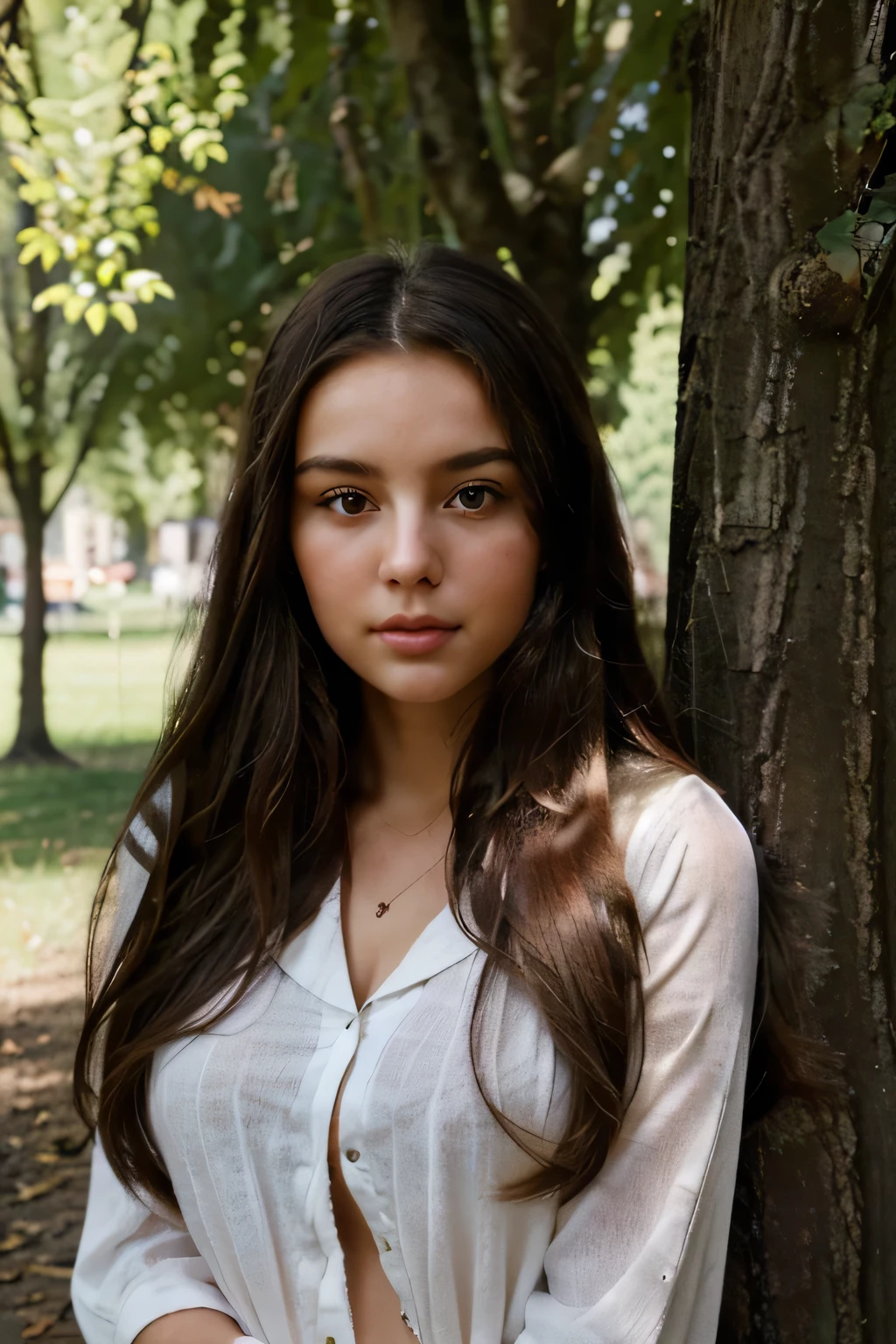Albanian girl. Dark hair. Dark Eyes. . Young adult. Pretty body, perfect bust, Beautiful young adult girl, Blonde wavy hair, brunette long brown hair, beautiful girls, tree, kissing, romantic, nature setting, intimate moment, outdoor romance, love and affection