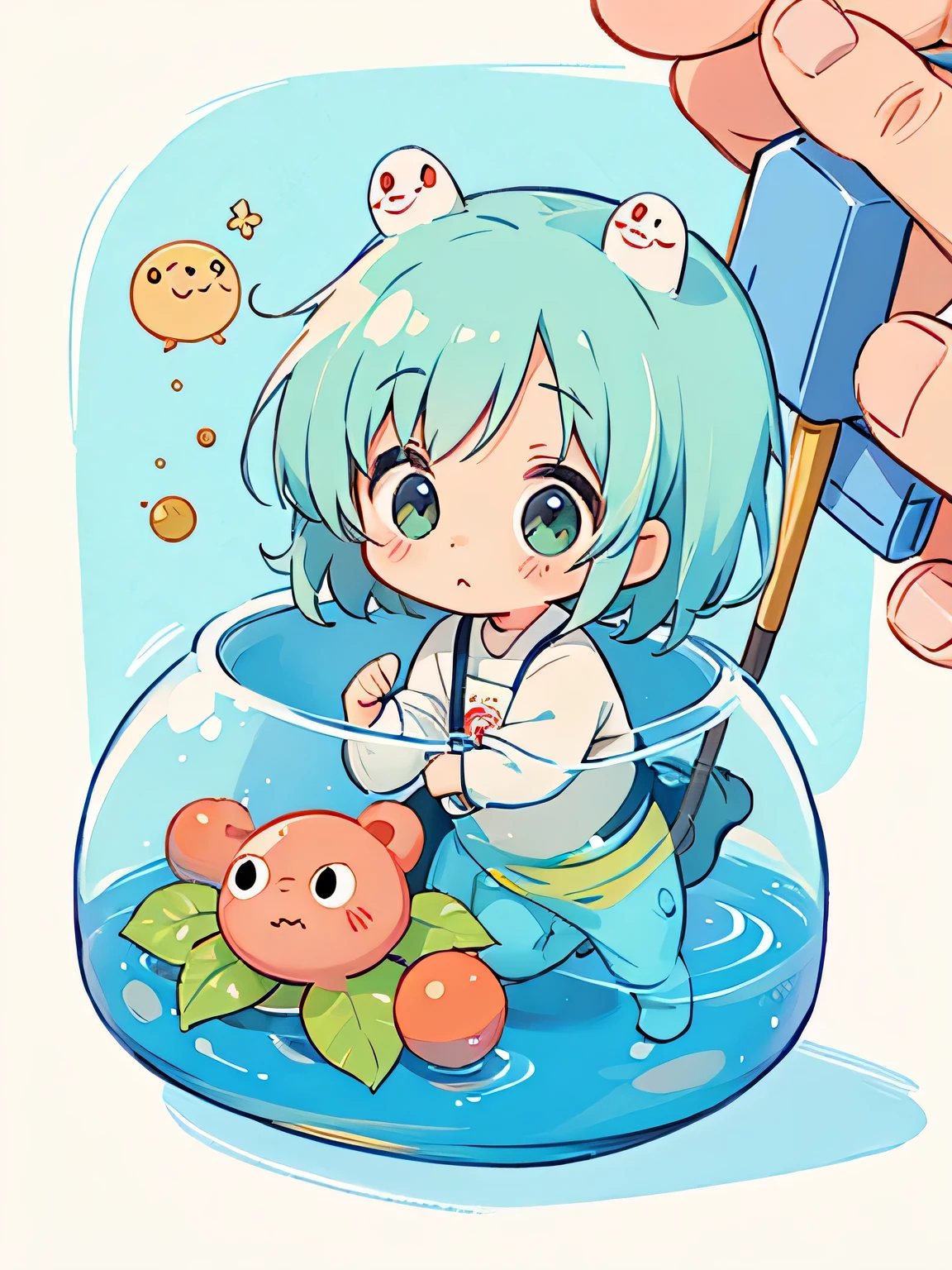 hayao miyazaki style, Kawaii Design, The most beautiful girl of all time、Chibi, Cute Alien、Mars exploration、