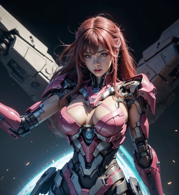 Textured skin, Super Detail, high details, High quality, Best Quality, hight resolution, 1080p, hard disk, Beautiful,(Elita One),beautiful cyborg woman,Mecha Cyborg Girl,Battle Mode,Girl with a Mecha Body,She wears a futuristic Transformers mech,Fulll body Shot,A powerful cyborg woman, sleek and futuristic, with advanced mechanical augmentations that enhance her strength and capabilities.