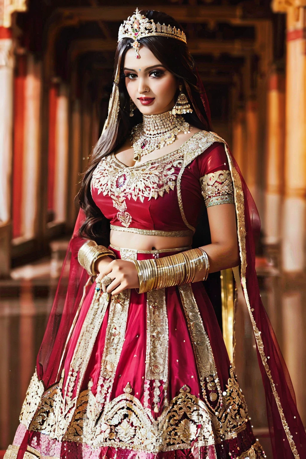 high quality, super sexy princess costume,large breasts, indian super model,in the heavenly Palace
