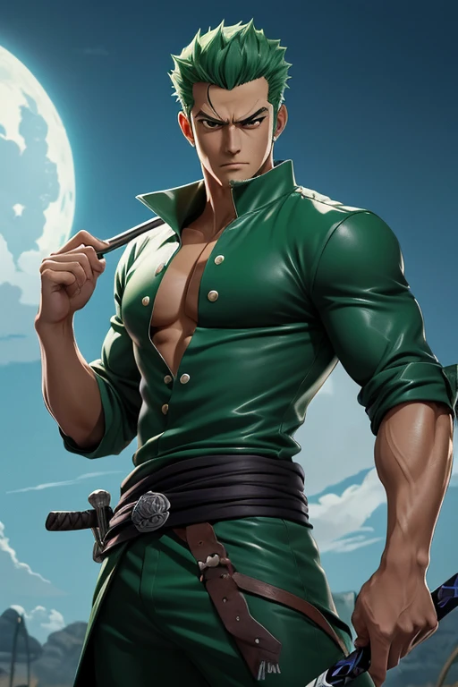 um close de uma pessoa segurando uma espada na frente de um bando de zumbis, roronoa zoro, badass anime 8 k, 4k manga wallpaper, melhor papel de parede de anime 4k konachan, epic anime art, handsome guy in demon slayer art, Demon slayer art style, Papel de parede de arte anime 4k, papel de parede de arte de anime 4k, papel de parede de anime 4K