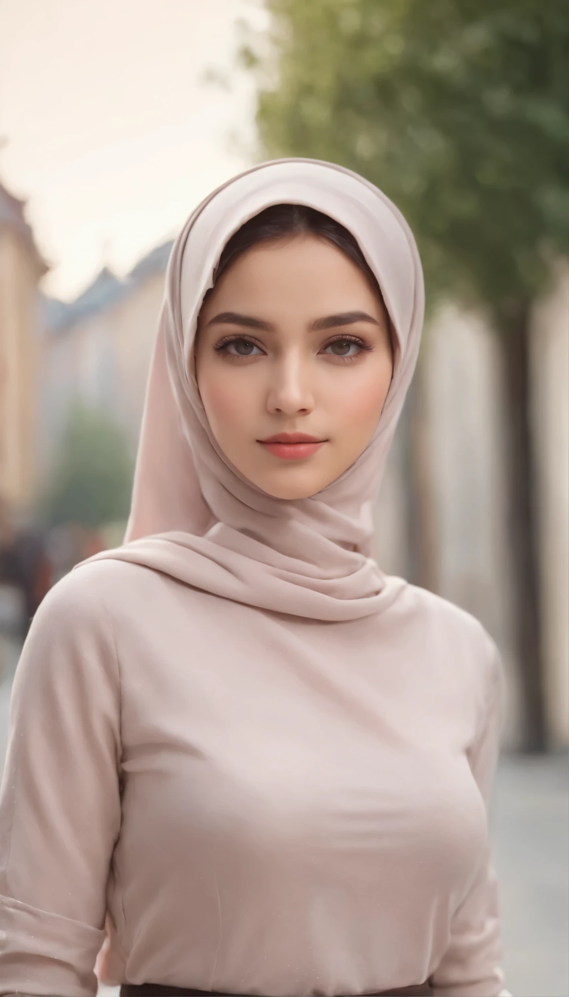  girl,hijab,sexy,tight shirt,street,walking,bokeh,realistic lighting,(best quality,4k,8k,highres,masterpiece:1.2),ultra-detailed,(realistic,photorealistic,photo-realistic:1.37),HDR,UHD,studio lighting,ultra-fine painting,sharp focus,physically-based rendering,extreme detail description,professional,vivid colors,anime