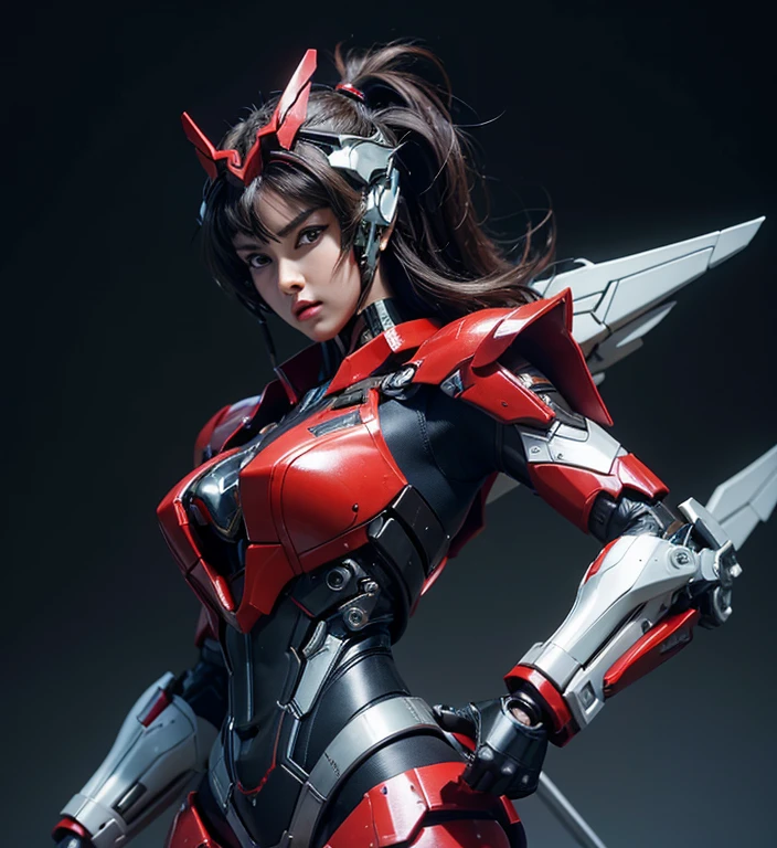 Textured skin, Super Detail, high details, High quality, Best Quality, hight resolution, 1080p, hard disk, Beautiful,(Windblade),beautiful cyborg woman,Mecha Cyborg Girl,Battle Mode,Girl with a Mecha Body,She wears a futuristic Transformers mech,Fulll body Shot,A powerful cyborg woman, sleek and futuristic, with advanced mechanical augmentations that enhance her strength and capabilities.