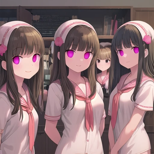 Super detailed,MULTIPLE ADULT GIRLS, GROUP PICTURE, 8+GIRLS, posing, detailed , look at viewer, best quality, hires, detailed background, beautiful lighting ,(((adult))),((((Naked))))