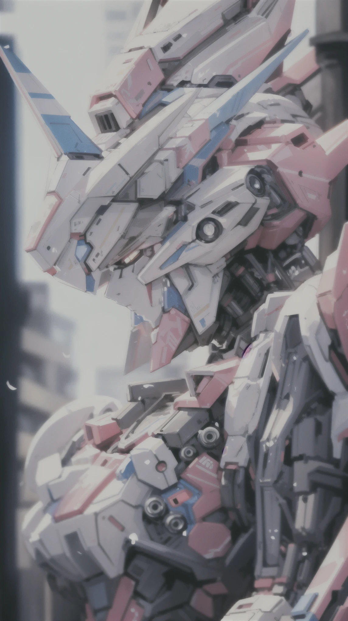 This is a close-up of the robo head is huge, 动漫Mecha Aesthetics, best anime 4k konachan wallpapers, A mix of anime and organic matter, 4k highly detailed digital art, Mecha female leader, Mecha Aesthetics, Anime style 4K, Cool mecha style, Mecha Art, 4K Fine Digital Art