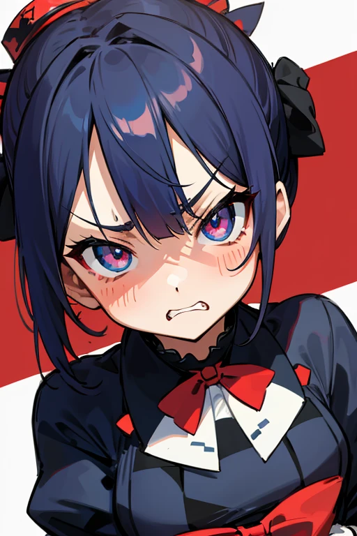 MS. cute、Taisho、Checkerboard Pattern、Beautiful Eyes、Embarrassing、Navy Blue and Red、Angry face、