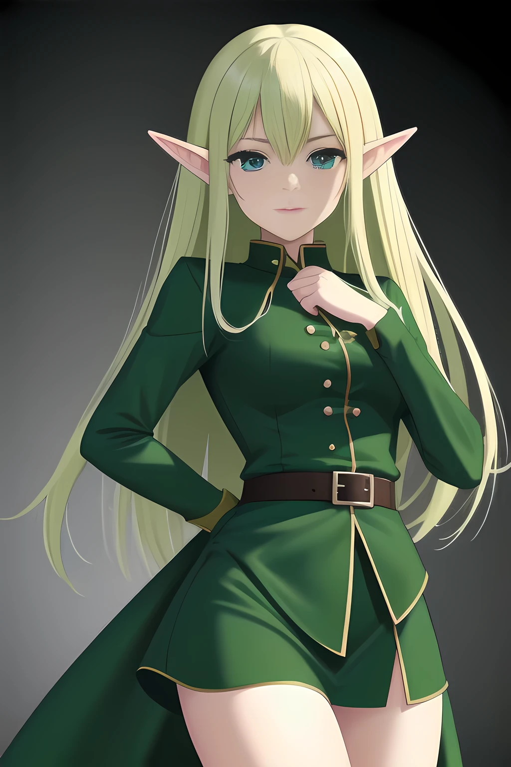 Elf in tight combat uniform