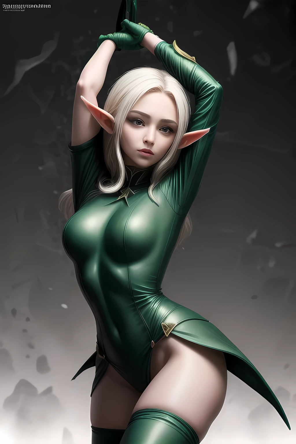 Elf in tight combat uniform