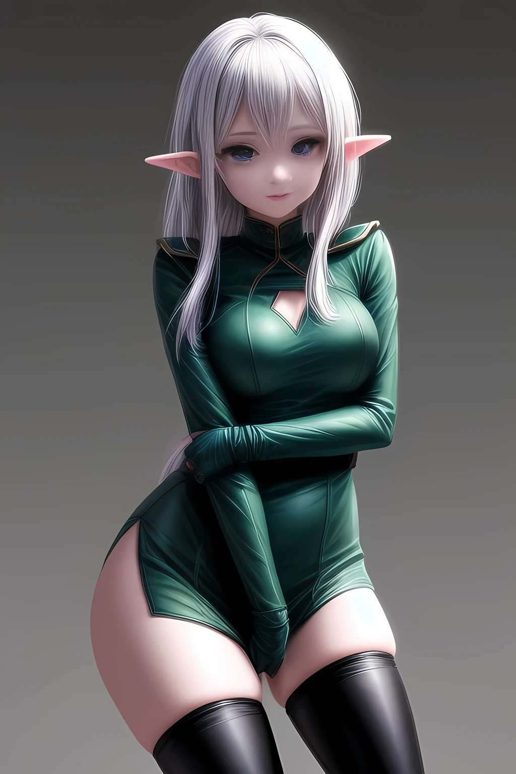 Elf in tight combat uniform