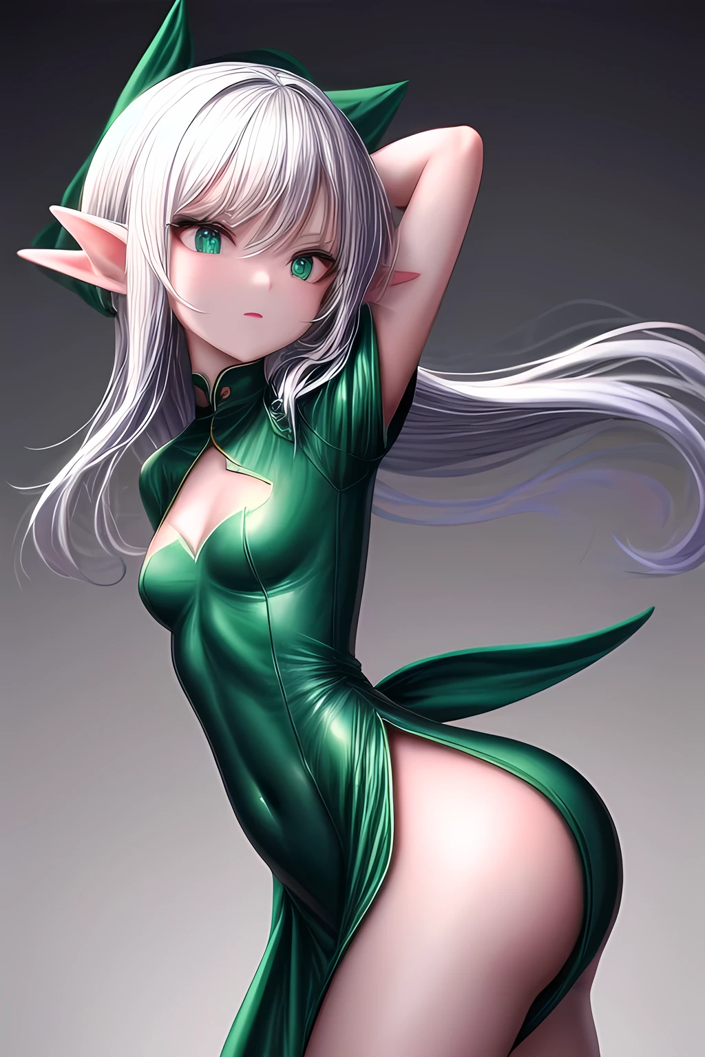 Elf in tight combat uniform