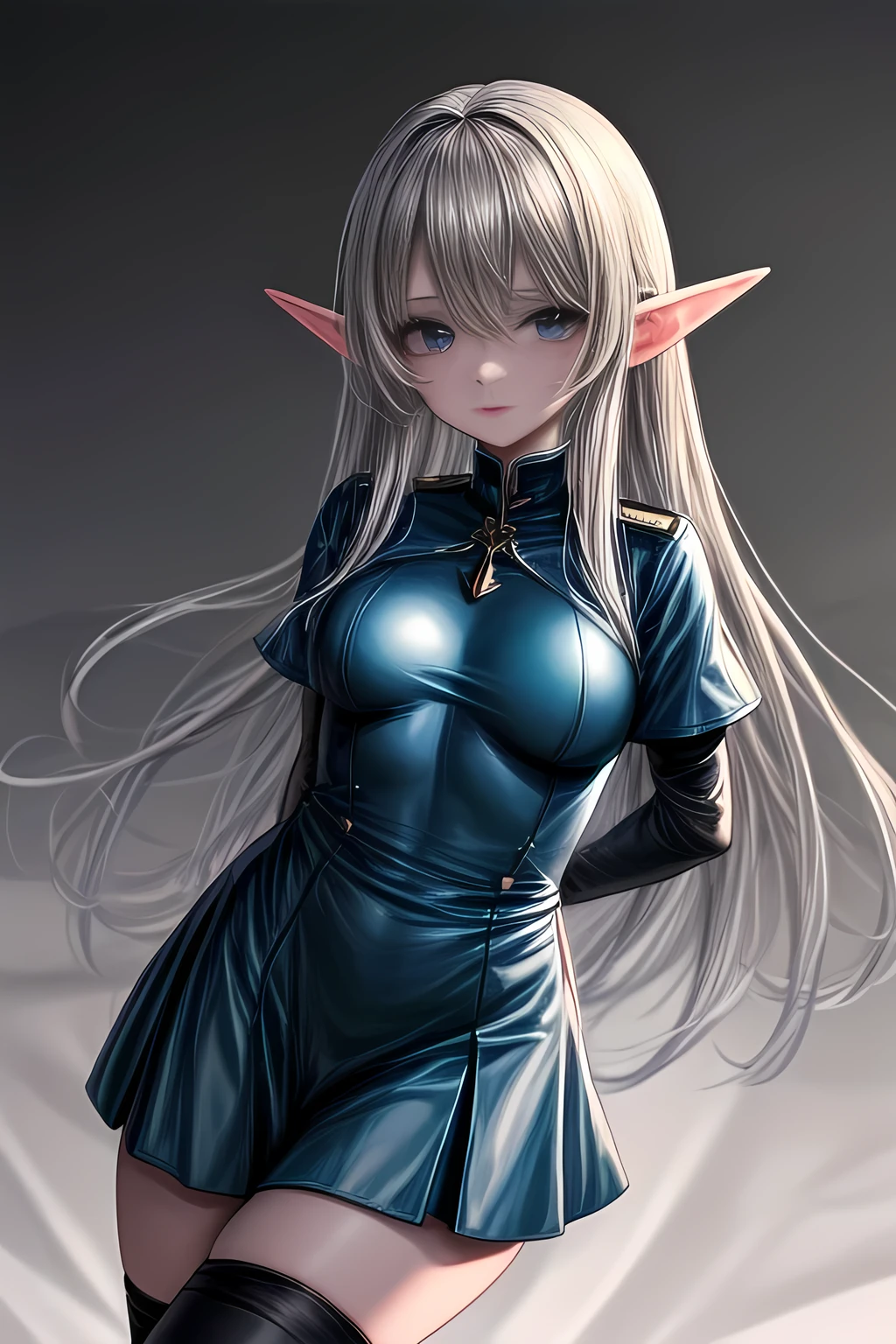 Elf in tight combat uniform