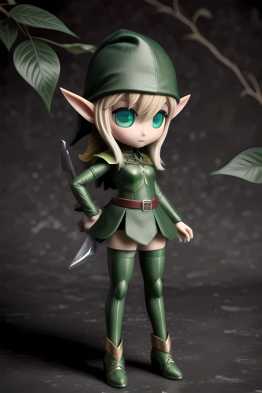 Elf in tight combat uniform