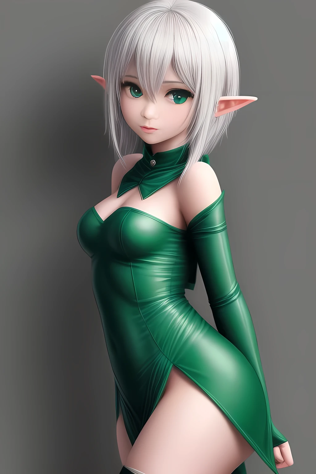 Elf in tight combat uniform