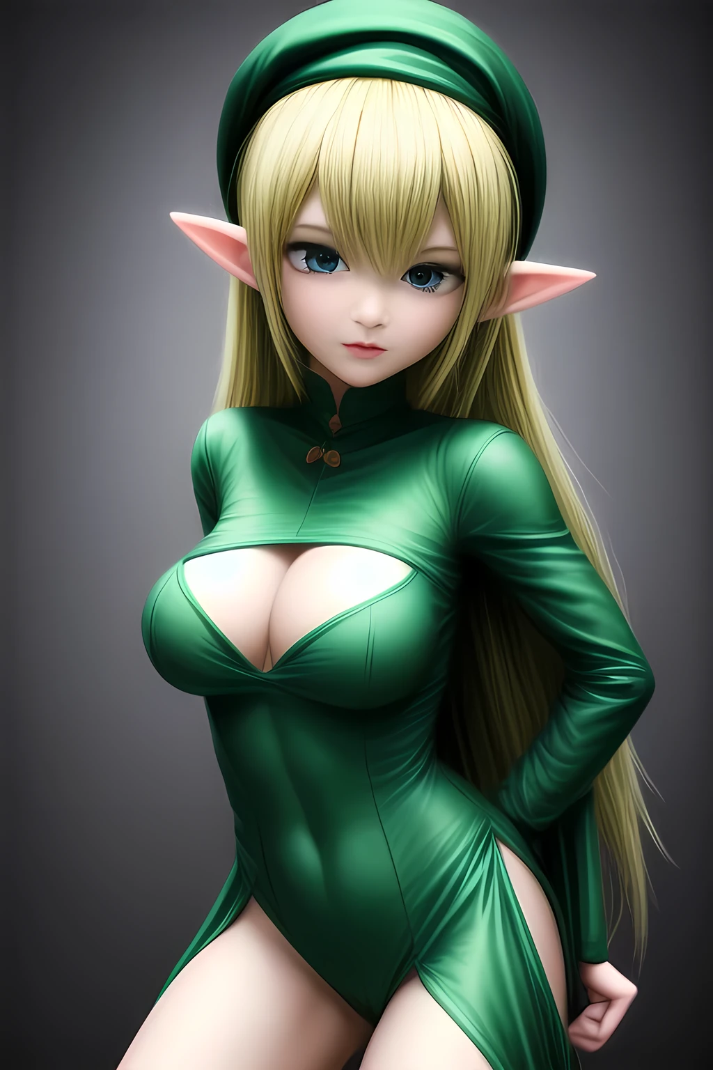 Elf in tight combat uniform