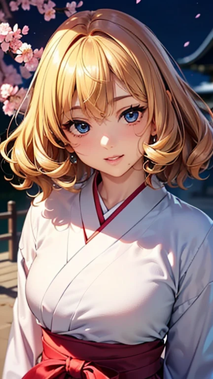 A girl is posing for a photo,pretty girl,Enchanting girl,Anime Girls,
(((One Girl,Baby Face,16 years old))),
(cherry blossomsの柄の入ったピンク長着:1.4、Red Hakama:1.4),(((Holding a sword)))
BREAK
(Beautiful Hair,Shiny Hair),(Blonde、Curly hair、Outwardly curled hair、Hair that bounces outwards、Shaggy Hair、Short Hair),
(Expression of fine eyes,Beautiful and delicate eyes,Sparkling eyes,Eye Reflexes),(black eye),
double eyelid,Long eyelashes,
(Beautiful Nose,Thin Nose),
(Glossy lips,Beautiful Lips,Thick lips),
(Symmetrical facial features,Perfect Face),(((Detailed skin,Oily skin,Textured skin,Beautiful Skin))),
break
(smile),
(night、(Edo Period、Japanese Castle、cherry blossoms)),((Are standing、whole body:1.4)),
break
(((highest quality)),((masterpiece)),(Very detailed),(High resolution),(Beautiful sparkle),(High detail),(Anatomically correct)),((Realistic)),
(The best CG),Highly detailed art,CG illustration,(16k,1080p),((Line art)),