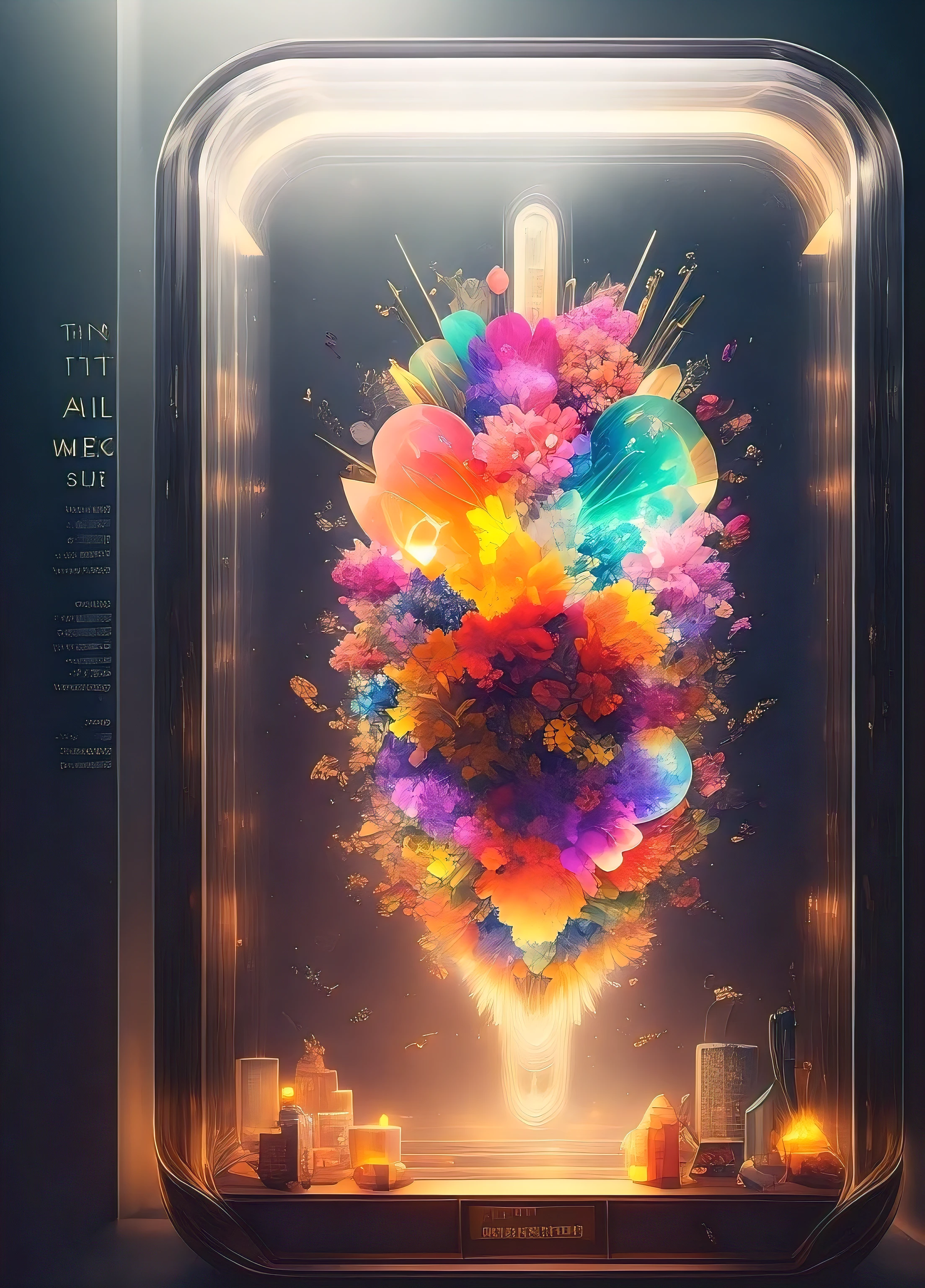 (Knolling Case:1.2), 
Samdo Arts Style (Symmetric:1.1) (Floral:1.05) Beautiful God々 pink and gold and opal color scheme, beautiful complicated filegrid facepaint, complicated, elegant, Very detailed, Digital Painting, Art Station, Concept Art, Smooth, Sharp focus,
Labeled, overlay, OLED Display, Annotated, technical, knolling diagram, technical drawing, exhibition case, Dramatic lighting, shine, Depth of written boundary, reflection, refraction