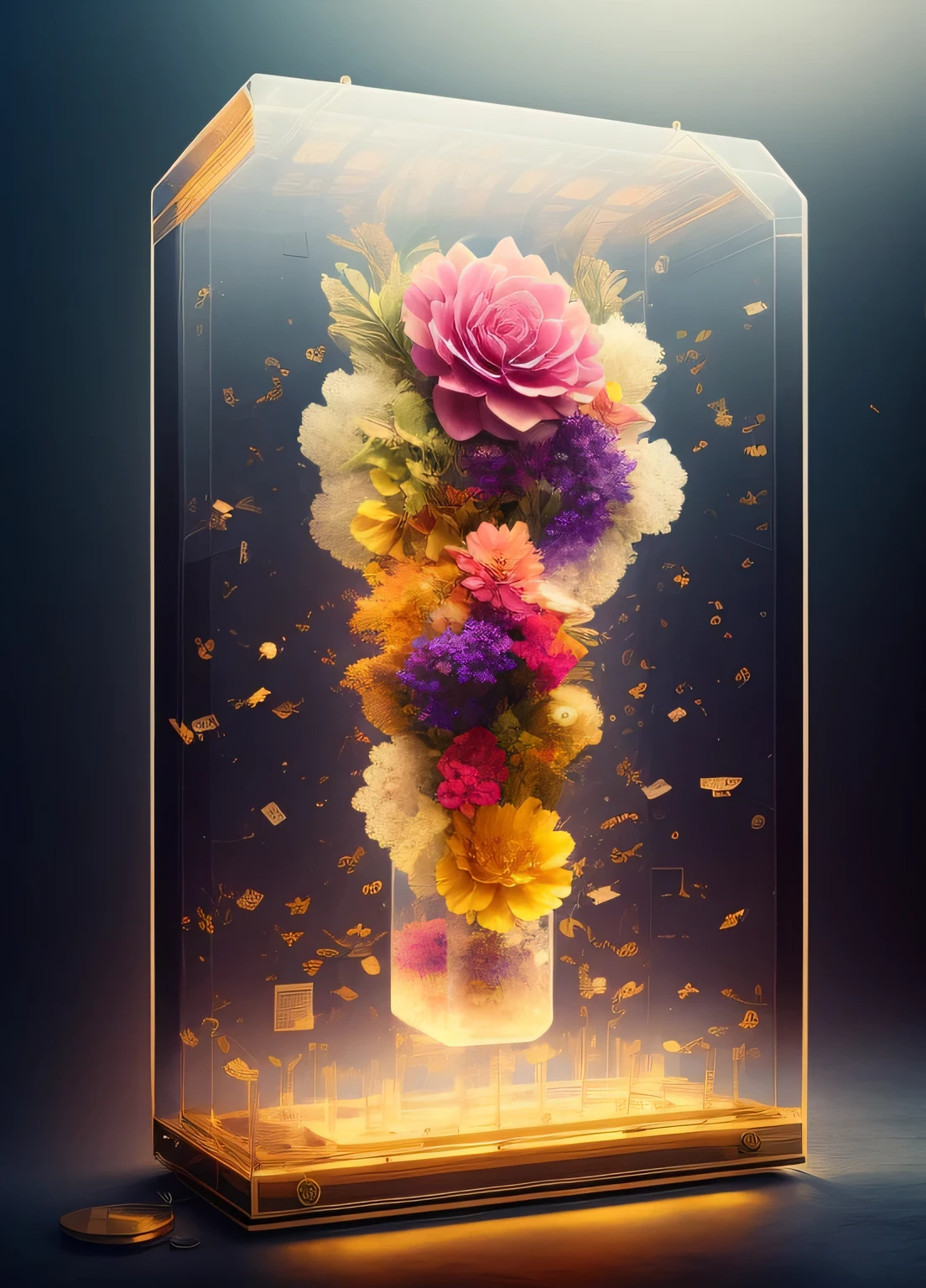 (Knolling Case:1.2), 
Samdo Arts Style (Symmetric:1.1) (Floral:1.05) Beautiful god々 pink and gold and opal color scheme, god、complicated, elegant, Very detailed, Digital Painting, Art Station, Concept Art, Smooth, Sharp focus,
Labeled, overlay, OLED Display, Annotated, technical, knolling diagram, technical drawing, exhibition case, Dramatic lighting, shine, Depth of written boundary, reflection, refraction