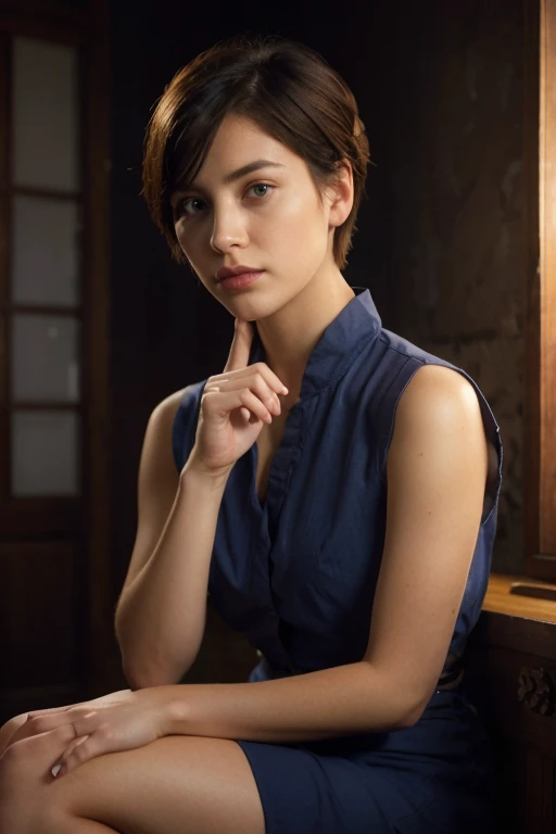 1girl, short hair