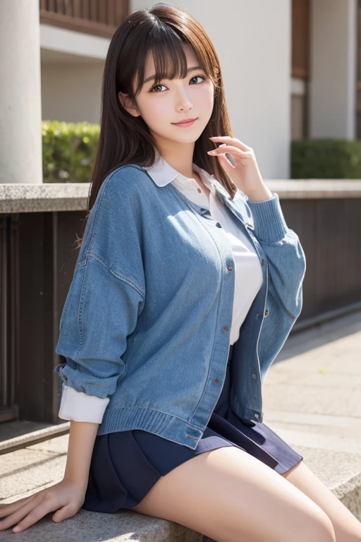 Cute Girls、high school girl、sit