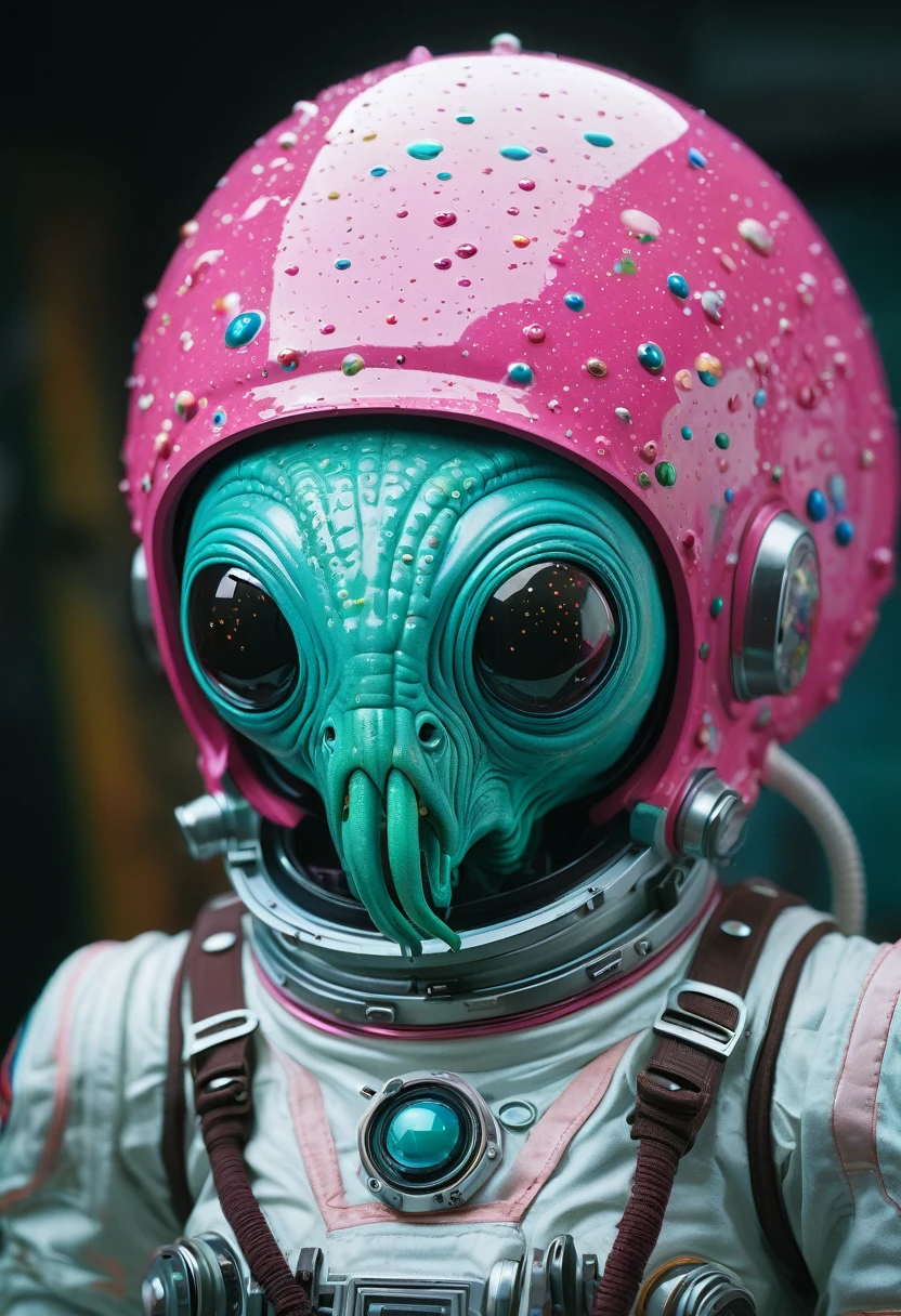 8K, ARTISTIC photogrAphy, best quAlity, mAsterpiece: 1.2), A (potrAit:1.2) Don Bluth Style  ASTRONAUT Cthulhu pink Toon Doll, full body RAW candid cinema, cyan hair, 16mm, color graded portra 400 film, remarkable color, ultra realistic, sad admosphere, dark lighting, oppressive atmosphere, depressive colors, kodak portra 400, photograph,r, Natural Light,  Pinhead lighgts, blur reflection, Brush Strokes, Smooth, abstract, Splatter, Oil On Canvas, rainbow colors, fractal isometrics details bioluminescens : a stunning realistic photograph of wet bone structure, 3d render, octane render, intricately detailed, titanium decorative headdress, cinematic, trending on artstation | Isometric | Centered