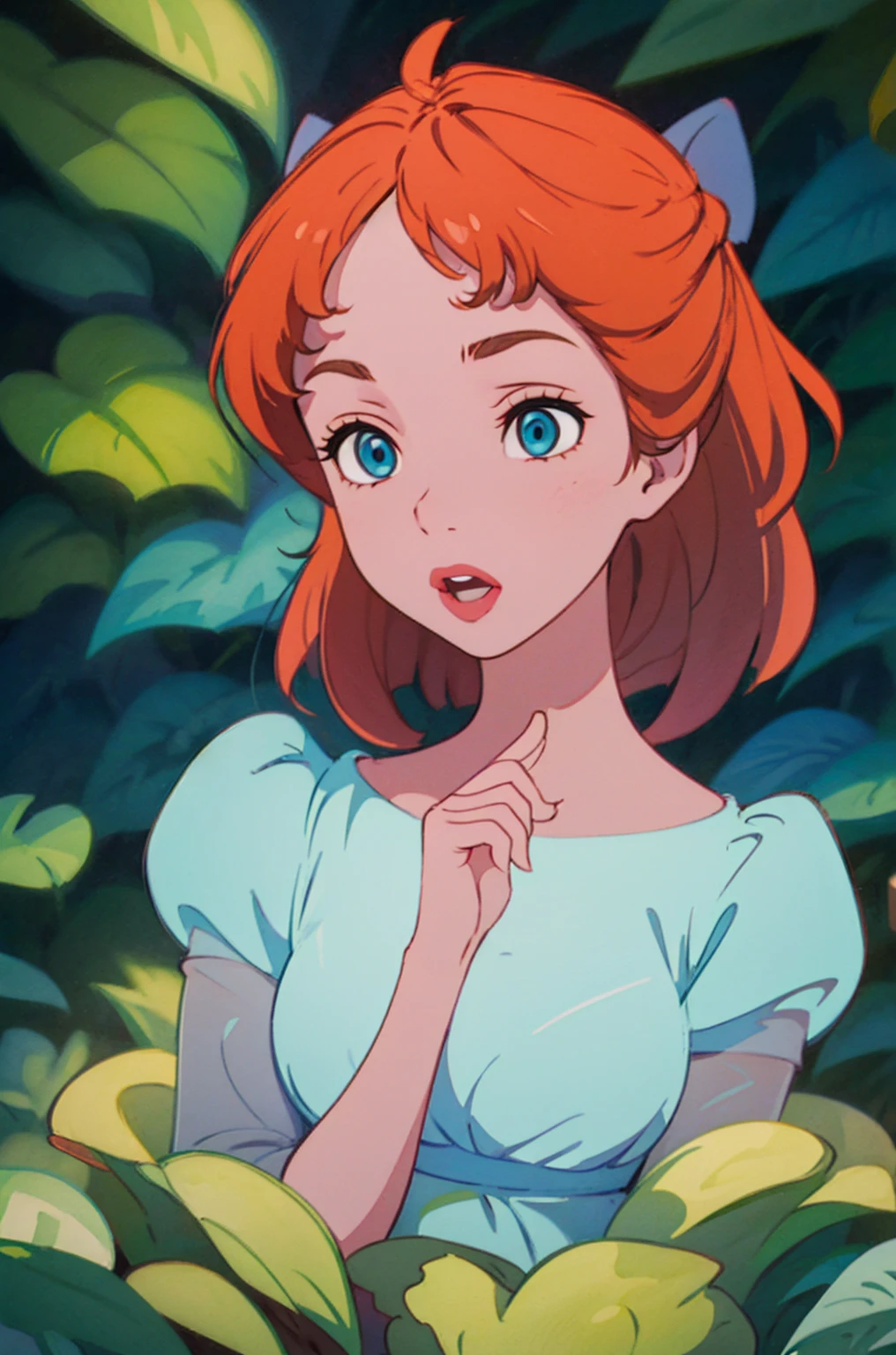 (masterpiece:1.4), (best qualit:1.4), (high resolution:1.4), wendy darling, bow, nightgown 