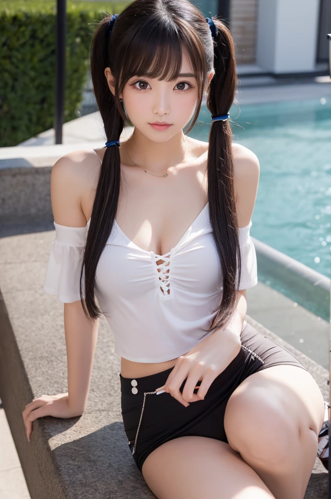 Beauty Confused eyes Menhera lure Twin tails Roll up
