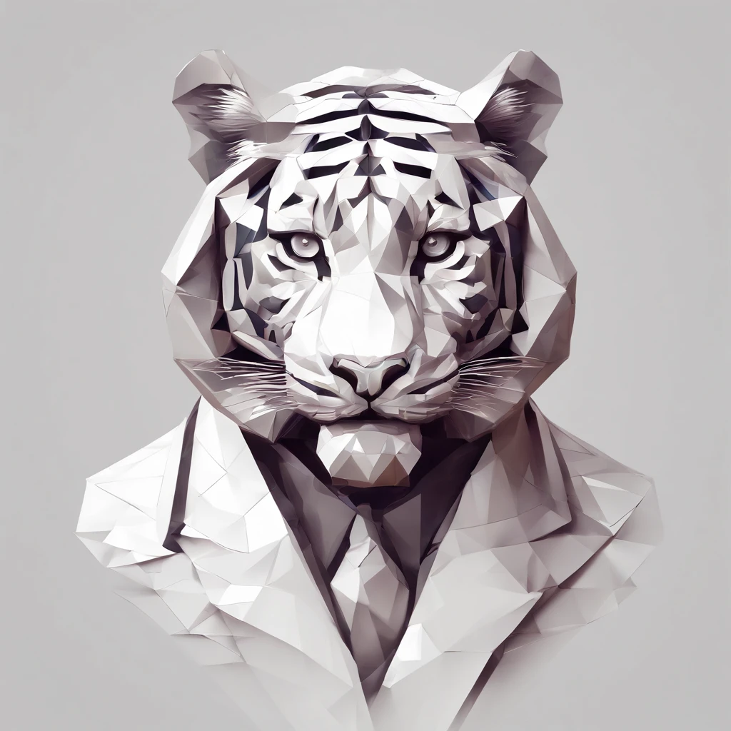 Perfect alignment, Cute little tiger wearing a jacket，crystal vases, Wearing sunglasses, cheerfulness, Standing position, Abstract beauty, Centered, Looking at the camera, Facing the camera, nearing perfection, Dynamic, Highly detailed, smooth, Sharp focus, 8K, high definition resolution, illustration, Art by Carne Griffiths and Wadim Kashin, White background